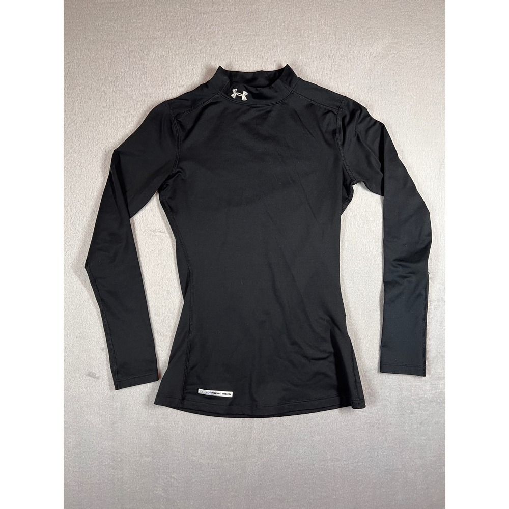 Under Armour Women's ColdGear Mock Neck Long Sleeve Fitted Base Layer Black XS